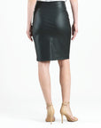 Liquid Leather™ - Sheen Pencil Skirt - Black