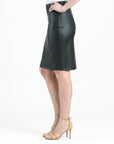 Liquid Leather™ - Sheen Pencil Skirt - Black