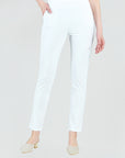 Medium Knit - Straight Leg Pocket Pant - White - Final Sale - Clara Sunwoo