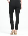 Rayon-Ponte Knit - Straight Leg Pocket Pant - Black