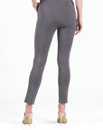 Rayon-Ponte Knit - Straight Leg Pocket Pant - Mocha