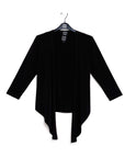 Modern Tie Front Cardigan - Black