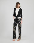 Modern Tie Front Cardigan - Black