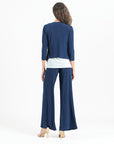 Modern Tie Front Cardigan - Navy