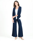 Modern Tie Front Cardigan - Navy