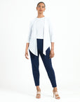 Modern Tie Front Cardigan - White