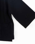 Chunky Ribbed - Cropped Pocket Sweater Cardigan - Black - Final Sale!
