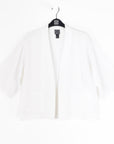Linen Knit - Hi-Low Pocket Cardigan Jacket - Ivory - Final Sale!