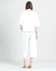 Linen Knit - Hi-Low Pocket Cardigan Jacket - Ivory - Final Sale!