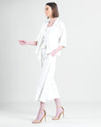 Linen Knit - Hi-Low Pocket Cardigan Jacket - Ivory - Final Sale!
