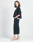 Linen Knit - Hi-Low Pocket Cardigan Jacket - Black - Final Sale!