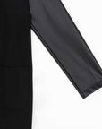 Ponte Knit - Liquid Leather™ Sleeve Pocket Cardigan