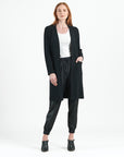 Chunky Ribbed - Modern Pocket Sweater Cardigan - Black - Final Sale!