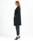 Chunky Ribbed - Modern Pocket Sweater Cardigan - Black - Final Sale!