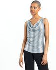Shimmer Lamé - Cardigan & Cowl Tank Twinset - Silver - Limited Sizes XS & Med Only!