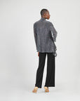 Sheer Shimmer - Drape Tunic Cardigan - Silver