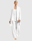 Soft Pleat Knit - Cardigan & Tank Twinset - Ivory - Final Sale!