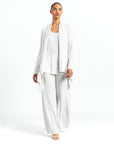 Soft Pleat Knit - Palazzo Pant - Ivory - Final Sale!