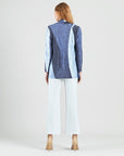 Silky Pleat Knit - 2pc Draped Cardigan & Tank Twinset - Lunar Stripe - Limited Sizes!