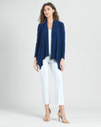 Drape Tunic Cardigan - Navy