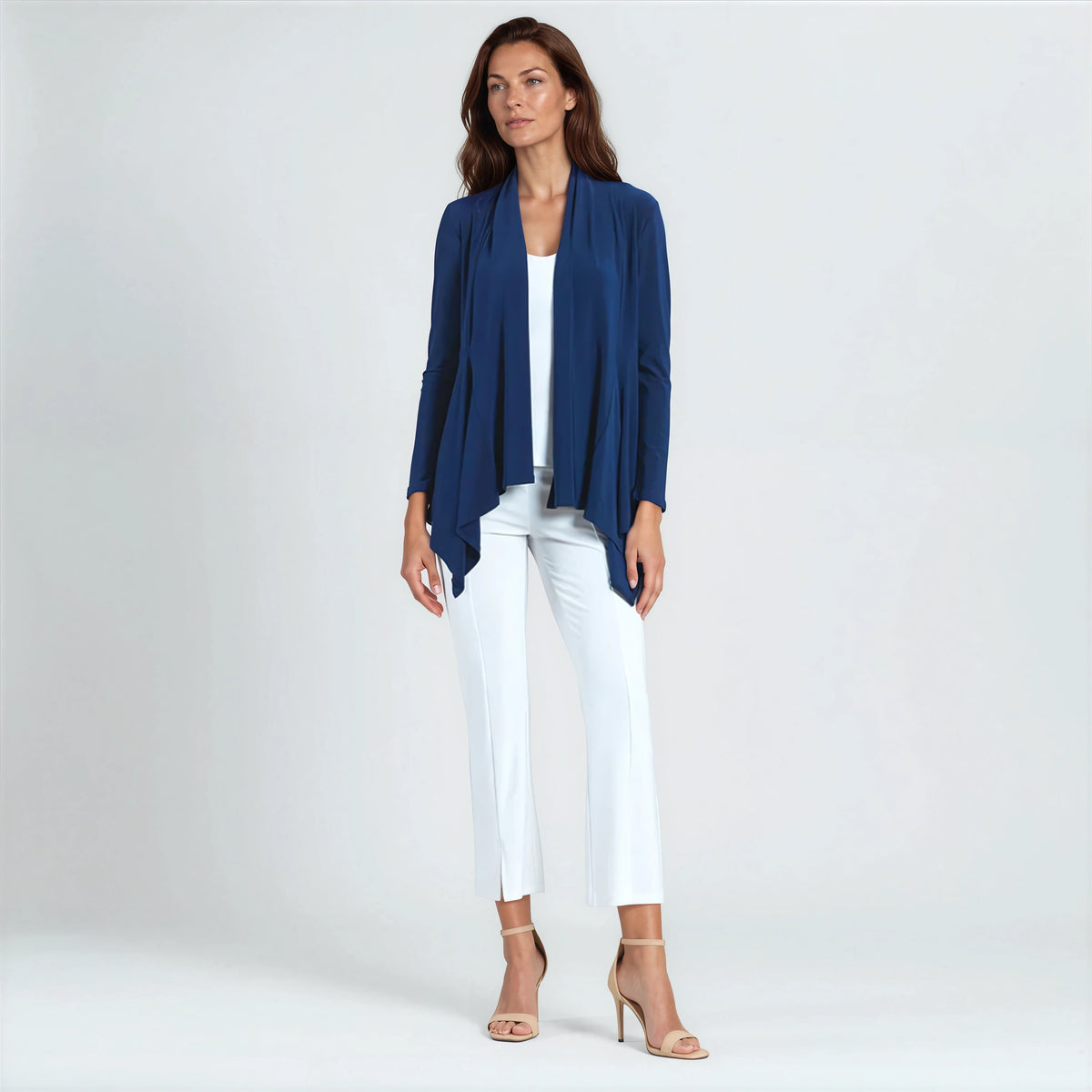 Drape Tunic Cardigan - Navy - Limited Sizes – Clara Sunwoo