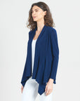 Drape Tunic Cardigan - Navy