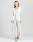 Soft Pleat Knit - 2pc Cardigan & Cowl Tank Twinset - Ivory - Limited Sizes