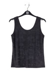 Crushed Silk Knit - Cardigan, Tank, Skirt-Pant 3pc Set - Black - Final Sale!