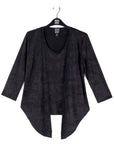 Crushed Silk Knit - Cardigan, Tank, Skirt-Pant 3pc Set - Black - Final Sale!