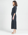 Crushed Silk Knit - Cardigan, Tank, Skirt-Pant 3pc Set - Black - Final Sale!