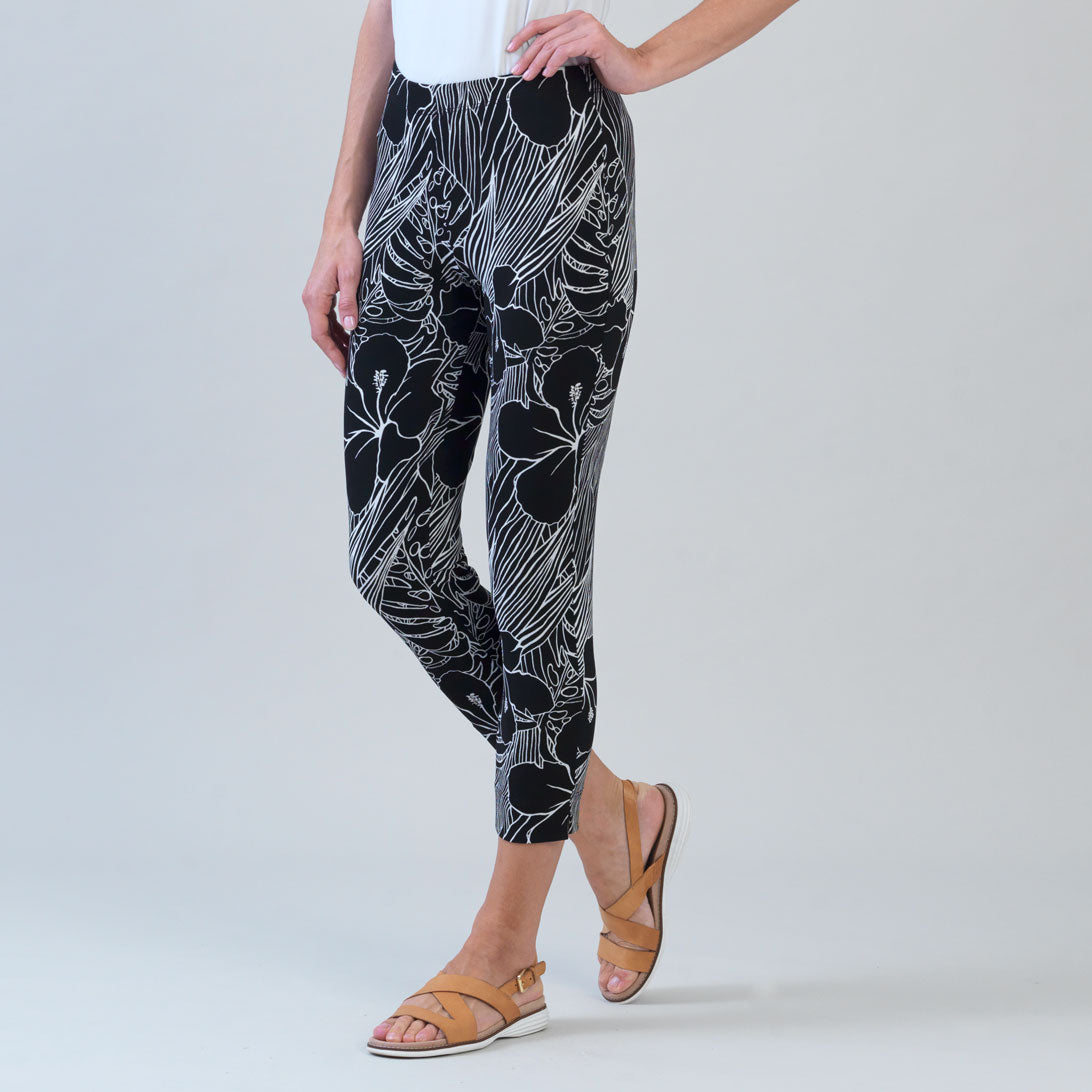 Crepe Knit - Signature Pull-On Capri - Orchid Sketch - Limited