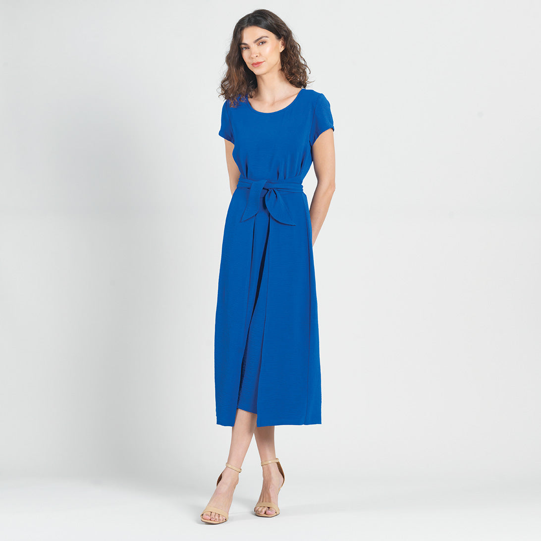Womens Cobalt Rayon Wrap Midi Dress Womens Cobalt Rayon Wrap Midi Dress
