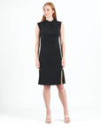 Signature Side Slit Midi Dress - Black
