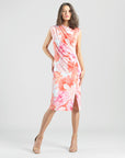 Butter Knit - Side Slit Midi Dress - Sunset Petals - Final Sale
