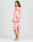 Butter Knit - Side Slit Midi Dress - Sunset Petals - Final Sale