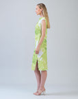 Signature Side Slit Midi Dress - Floral Citrus