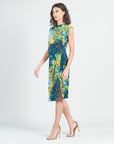 Side Slit Midi Dress - Floral Patch - Limited Sizes XL, 1X