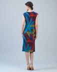 Signature Side Slit Midi Dress - Petal Burst