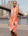 Butter Knit - Side Slit Midi Dress - Paisley Lotus - Final Sale!