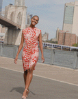Butter Knit - Side Slit Midi Dress - Paisley Lotus - Final Sale!