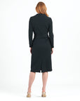 Chunky Ribbed - Tie Waist Pocket Midi Sweater Dress - Black - Final Sale!