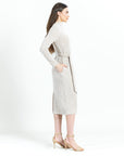 Chunky Ribbed - Tie Waist Pocket Midi Sweater Dress - Sand - Final Sale!