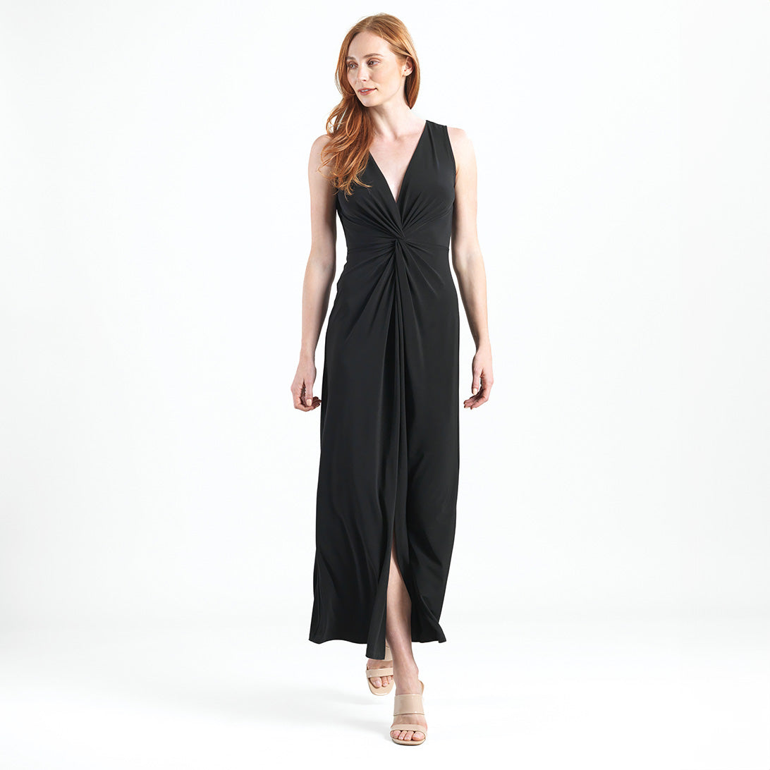 Center Slit Maxi Dress - Black - Final Sale! – Clara Sunwoo