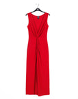 Center Slit Maxi Dress - Red