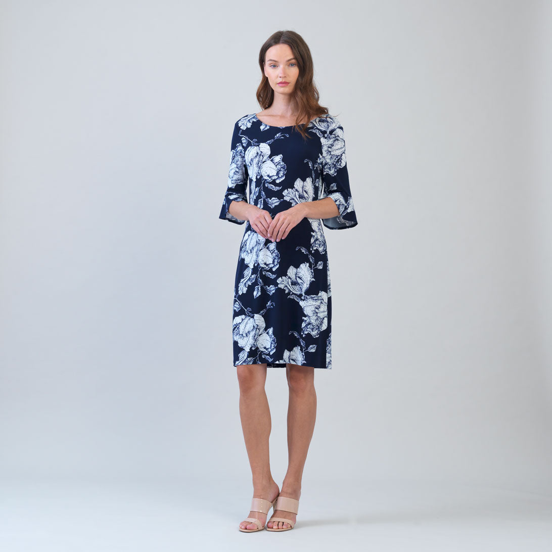 Tulip Cuff Back Tie Dress - Peony Blossom – Clara Sunwoo