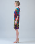 Tulip Cuff Back Tie Dress - Petal Burst