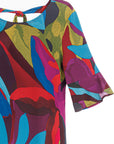 Tulip Cuff Back Tie Dress - Petal Burst