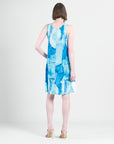 Jewel Neck Swing Dress - Water Splash - Final Sale!