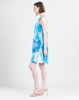 Jewel Neck Swing Dress - Water Splash - Final Sale!