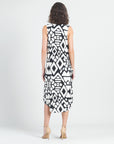 Crinkle Pleat Knit - Crossover Tulip Hem Dress - Aztec - Final Sale!